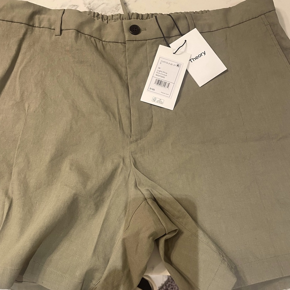 New Theory Curtis light olive green men’s good linen size xxl